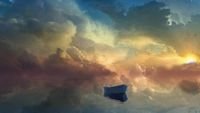 pic for Boat In Sky Ocean Painting 
